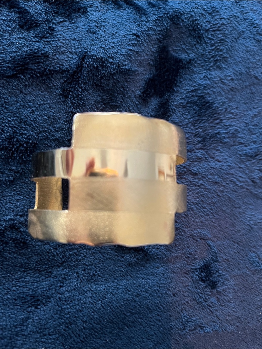 Judith Haas Polished Wide Gold Vermeil Cuff Bracelet
